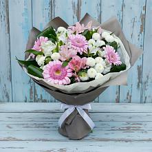 Букет цветов из:  Герберы, Альстромерии и Хризантемы #REPLACE_PRED# Ловцы