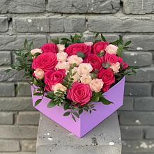 Цветочная композиция из Розы в коробке в Ловцы