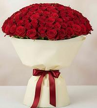 Букет 101 Красная роза Милано в Ловцы