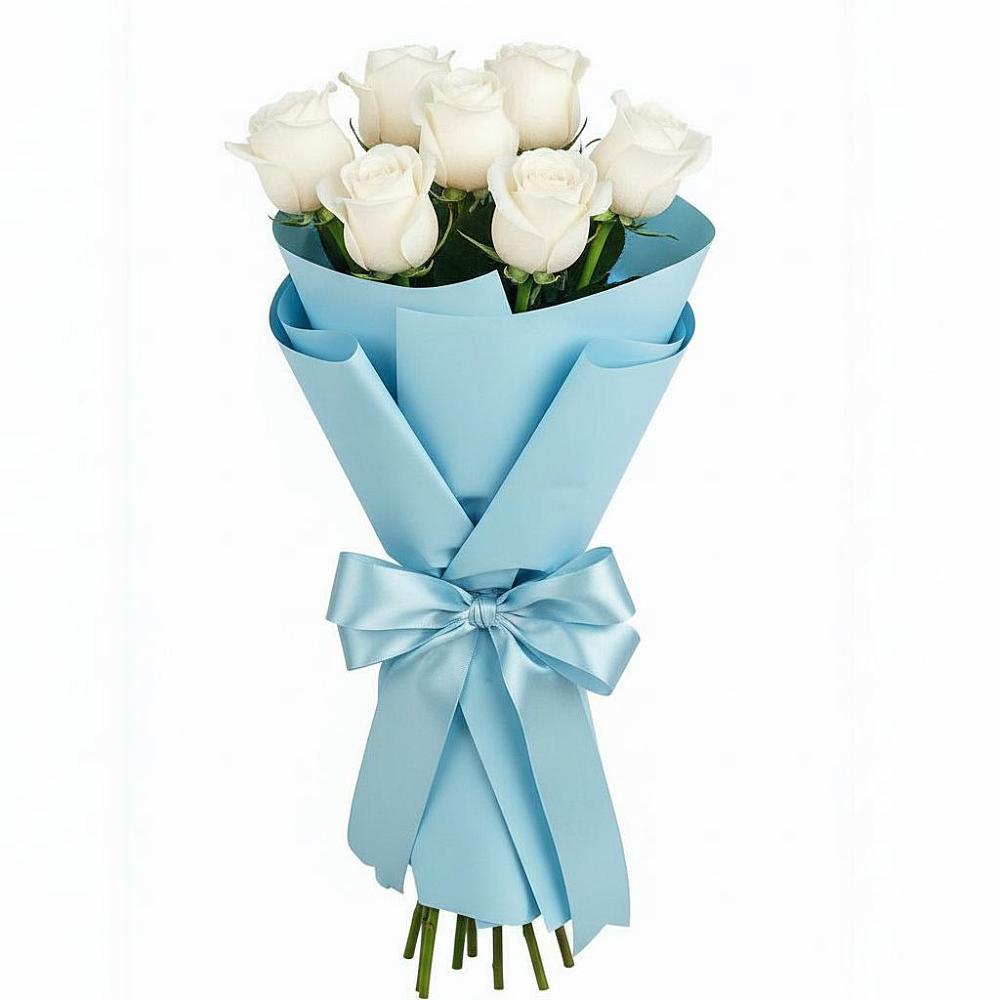 Букет 7 белых роз Проуд в Ловцы