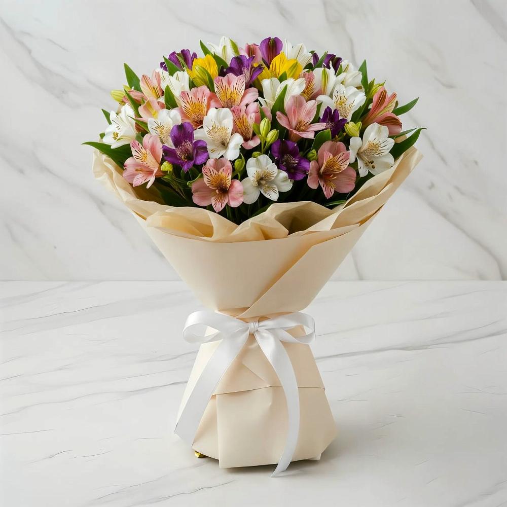 Букет цветов из: Альстромерии в Ловцы