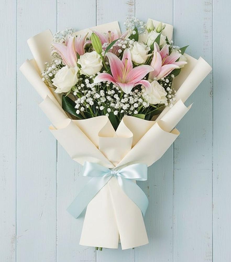 Букет цветов из: Лилии в Ловцы