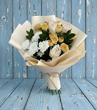 Букет цветов из:  Розы и Хризантемы в Ловцы