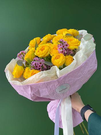 Букет Кустовые желтые розы в Ловцы