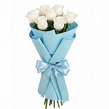 Букет 7 белых роз Проуд в Ловцы